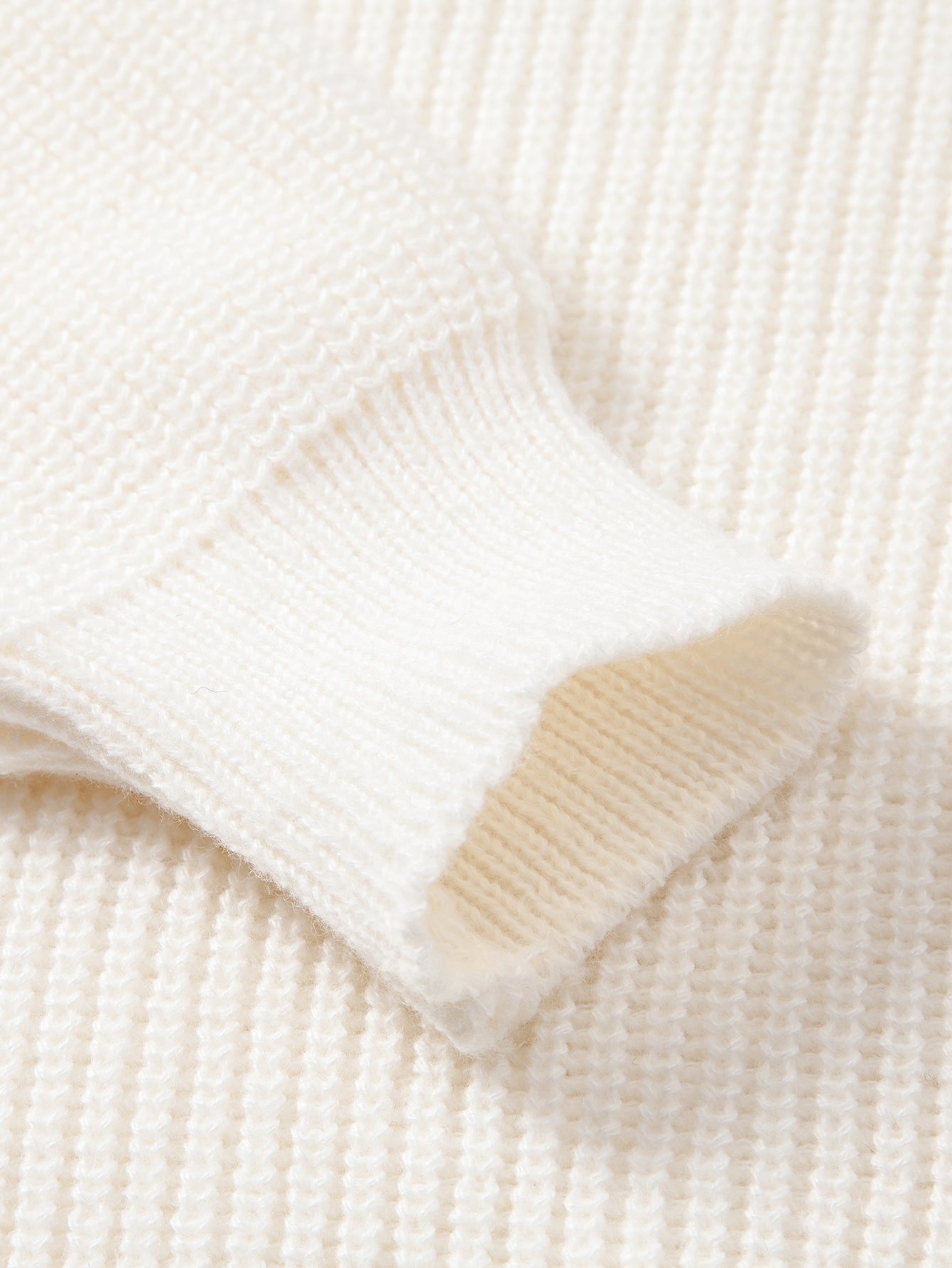 Langärmliges strukturiertes Strick-Polohemd