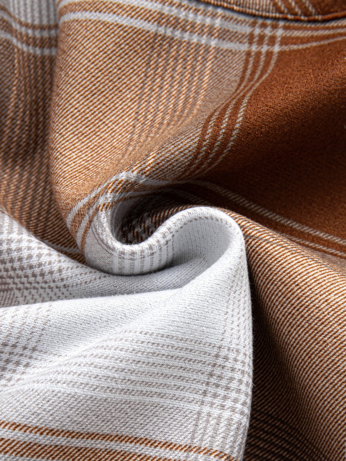 Kapuzenshirt aus Flanell mit Fleece-Futter