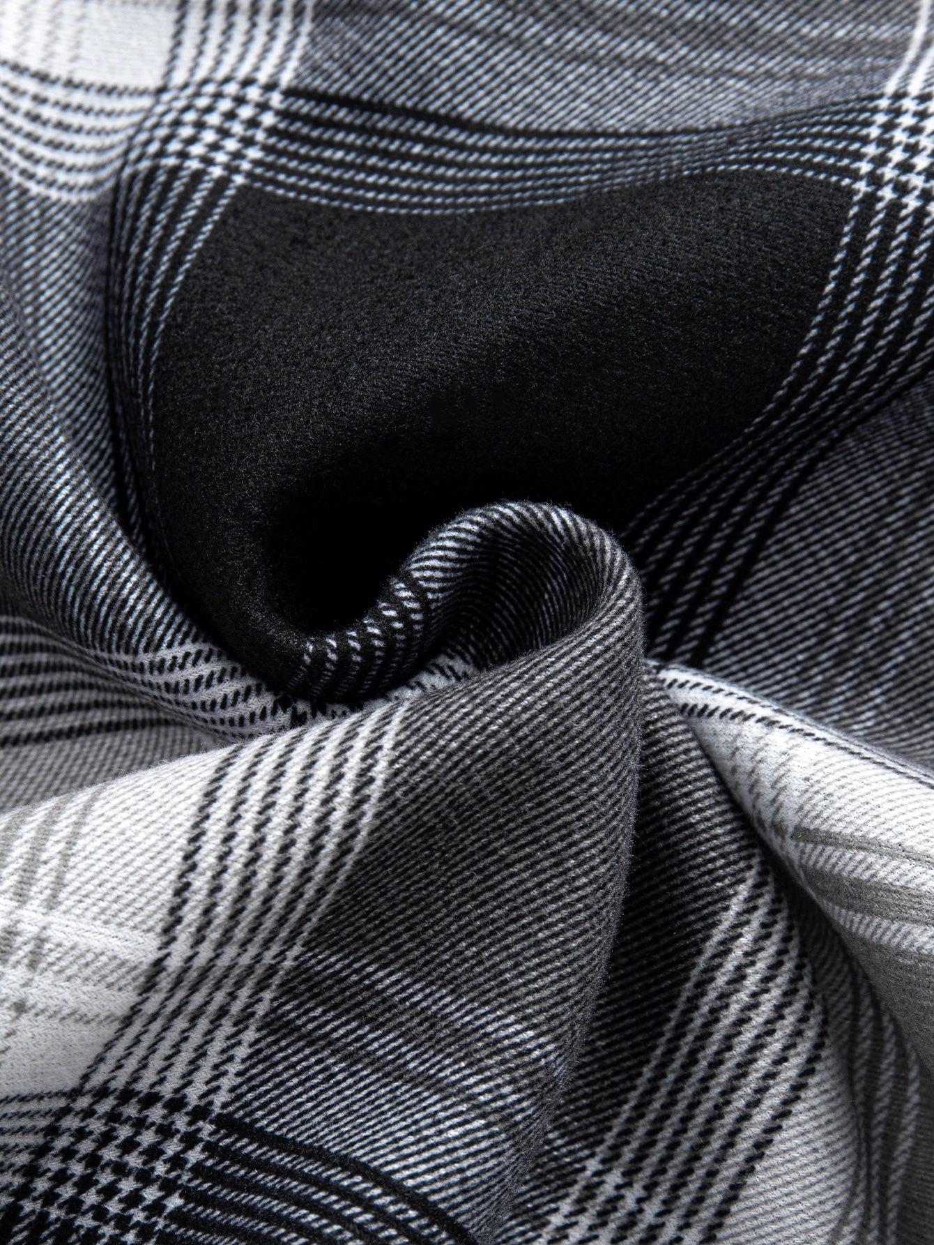 Fleecegefüttertes Flanellhemd mit Kapuze