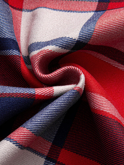 Gefüttertes Kapuzenhemd aus Flanellfleece mit Knöpfen