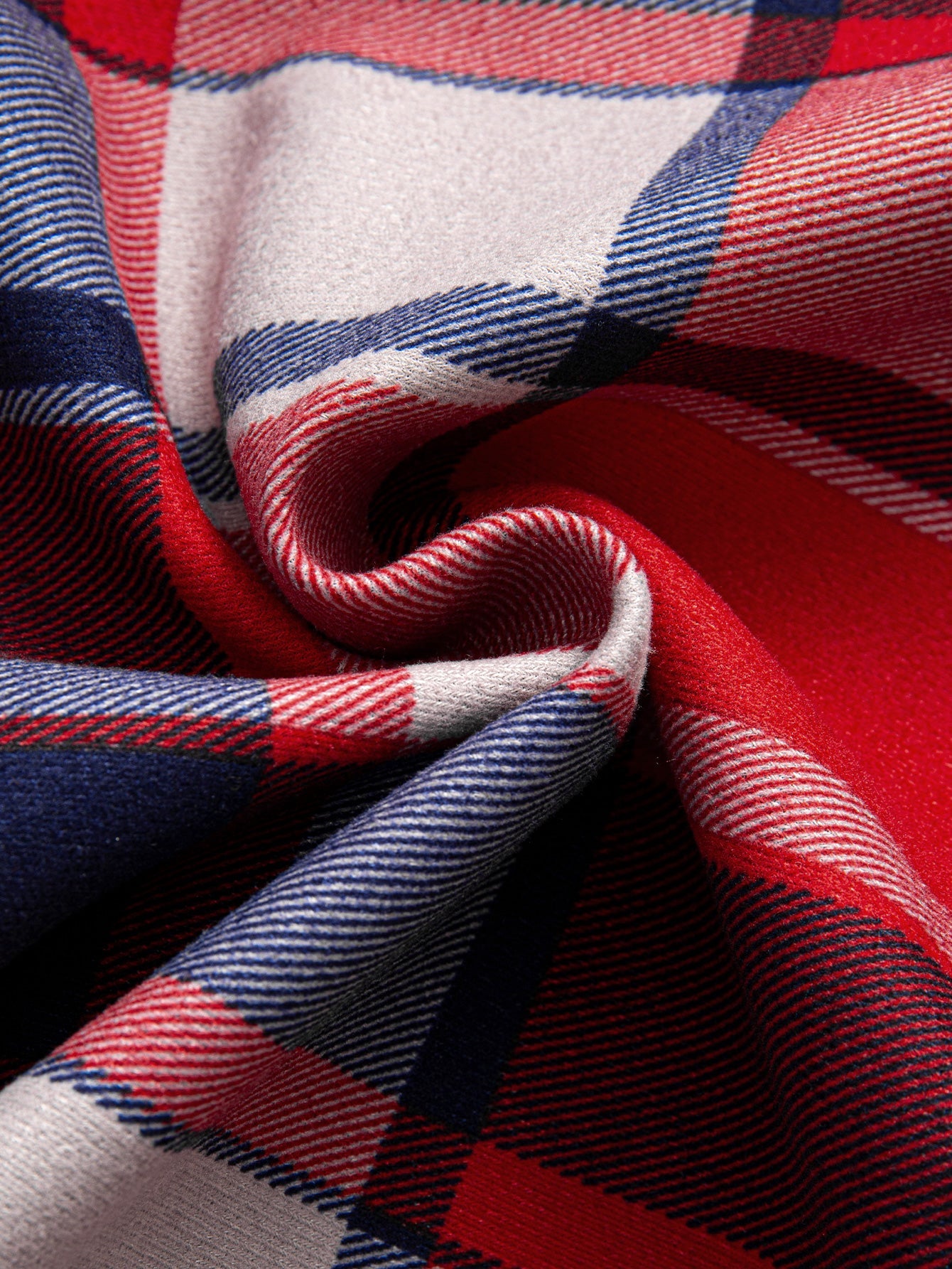 Flanell Fleece Gefüttertes Kapuzenhemd mit Knöpfen