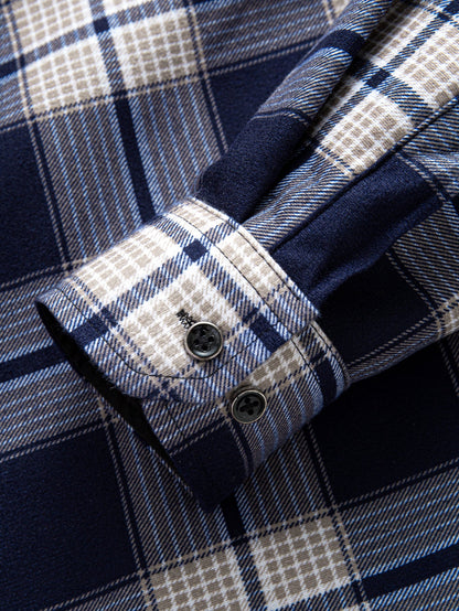 Flanell Fleece Gefüttertes Kapuzenhemd