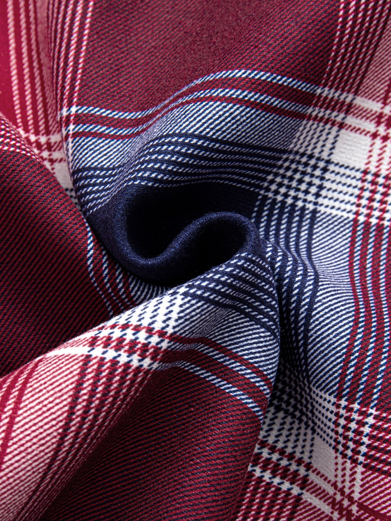 Kapuzenshirt aus Flanell mit Fleece-Futter