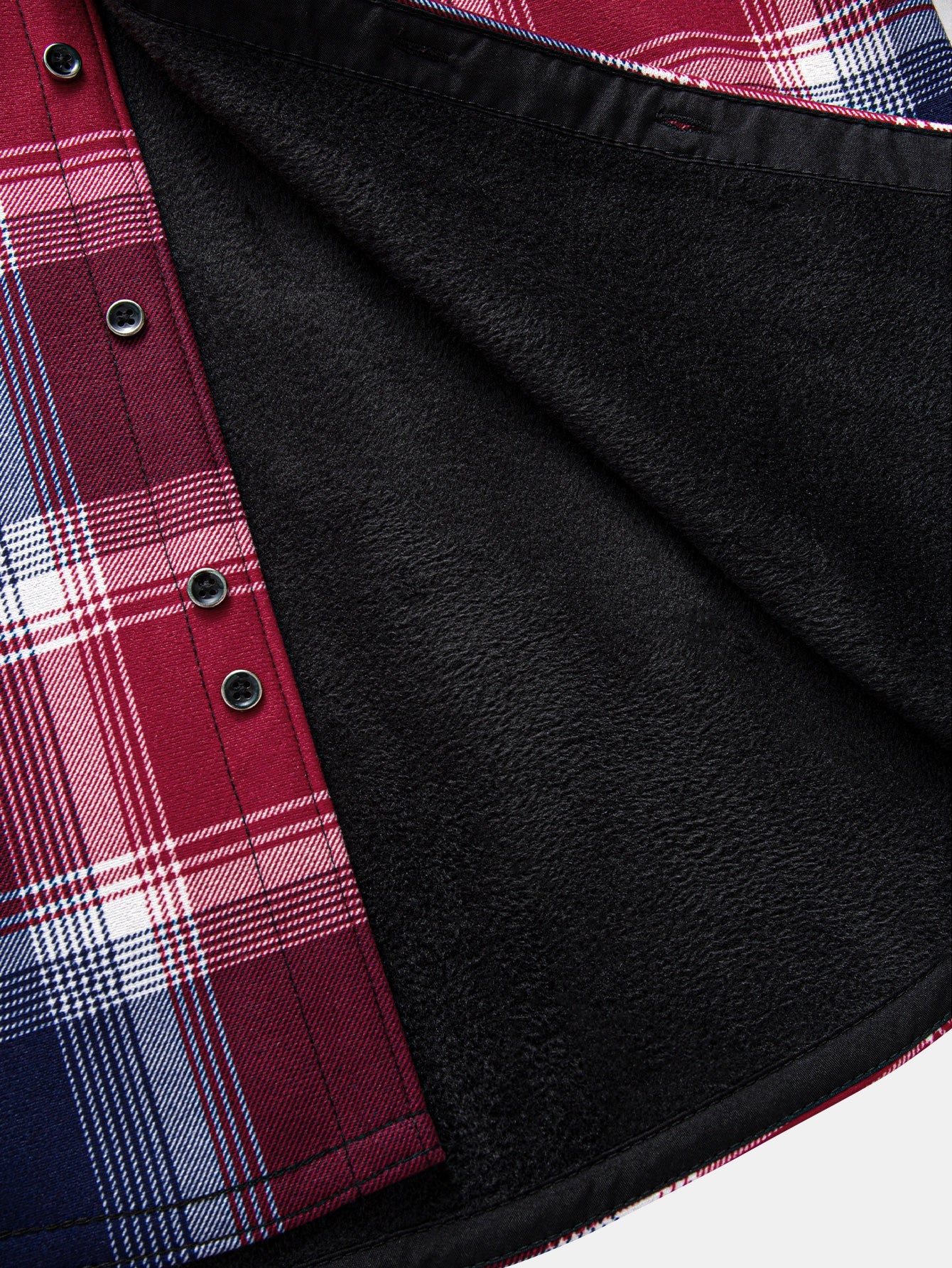 Kapuzenshirt aus Flanell mit Fleece-Futter