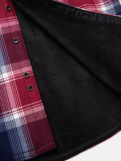 Kapuzenshirt aus Flanell mit Fleece-Futter