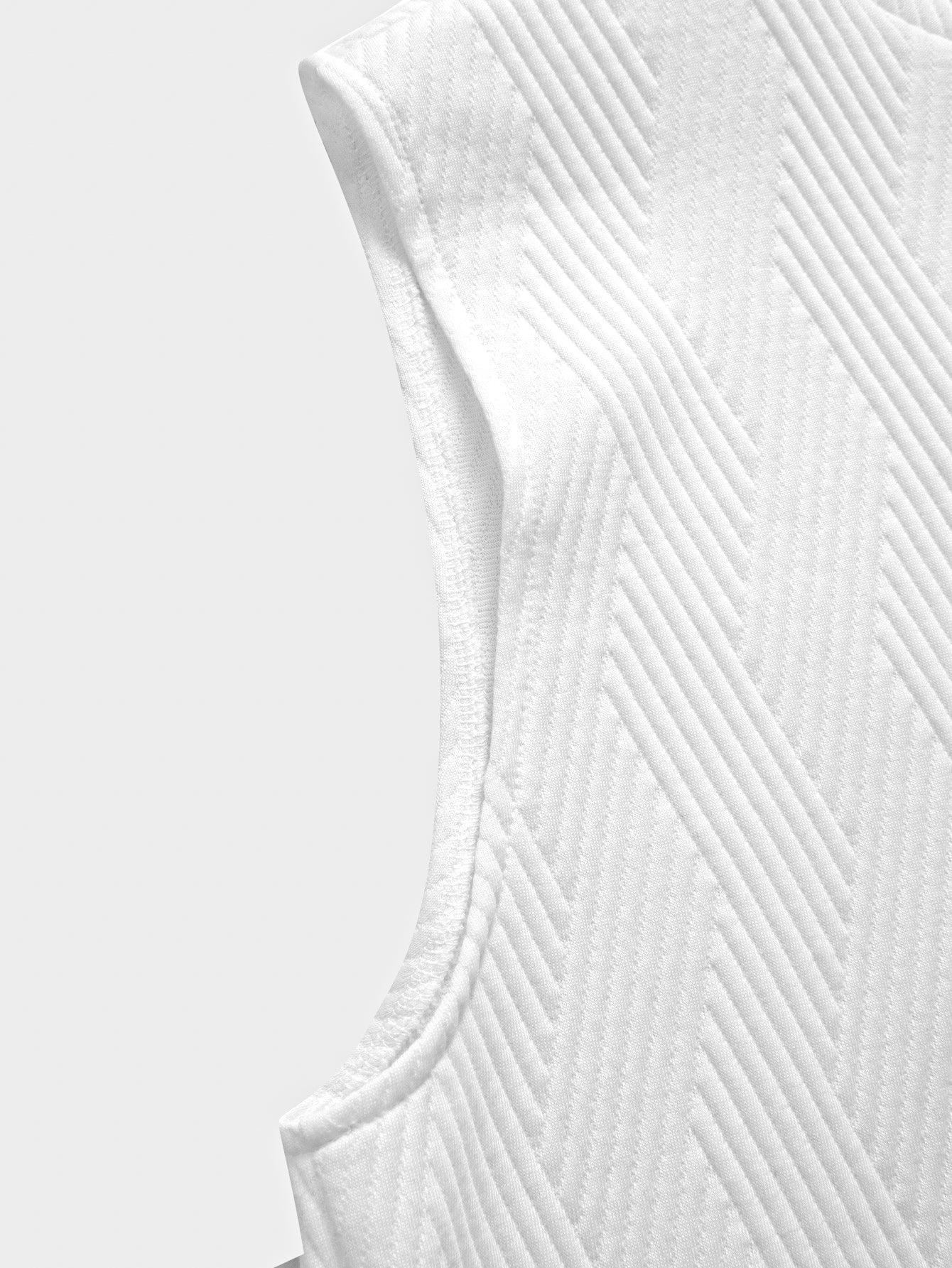 Gestreiftes Jacquard ärmelloses Hoodie-T-Shirt mit Shorts