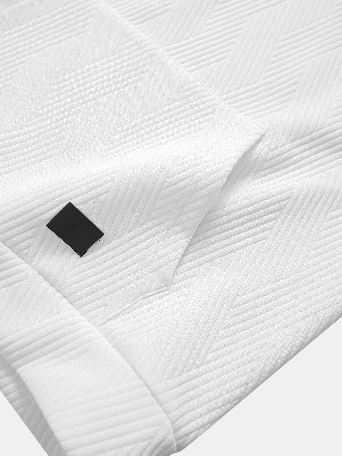 Gestreiftes Jacquard ärmelloses Hoodie-T-Shirt mit Shorts