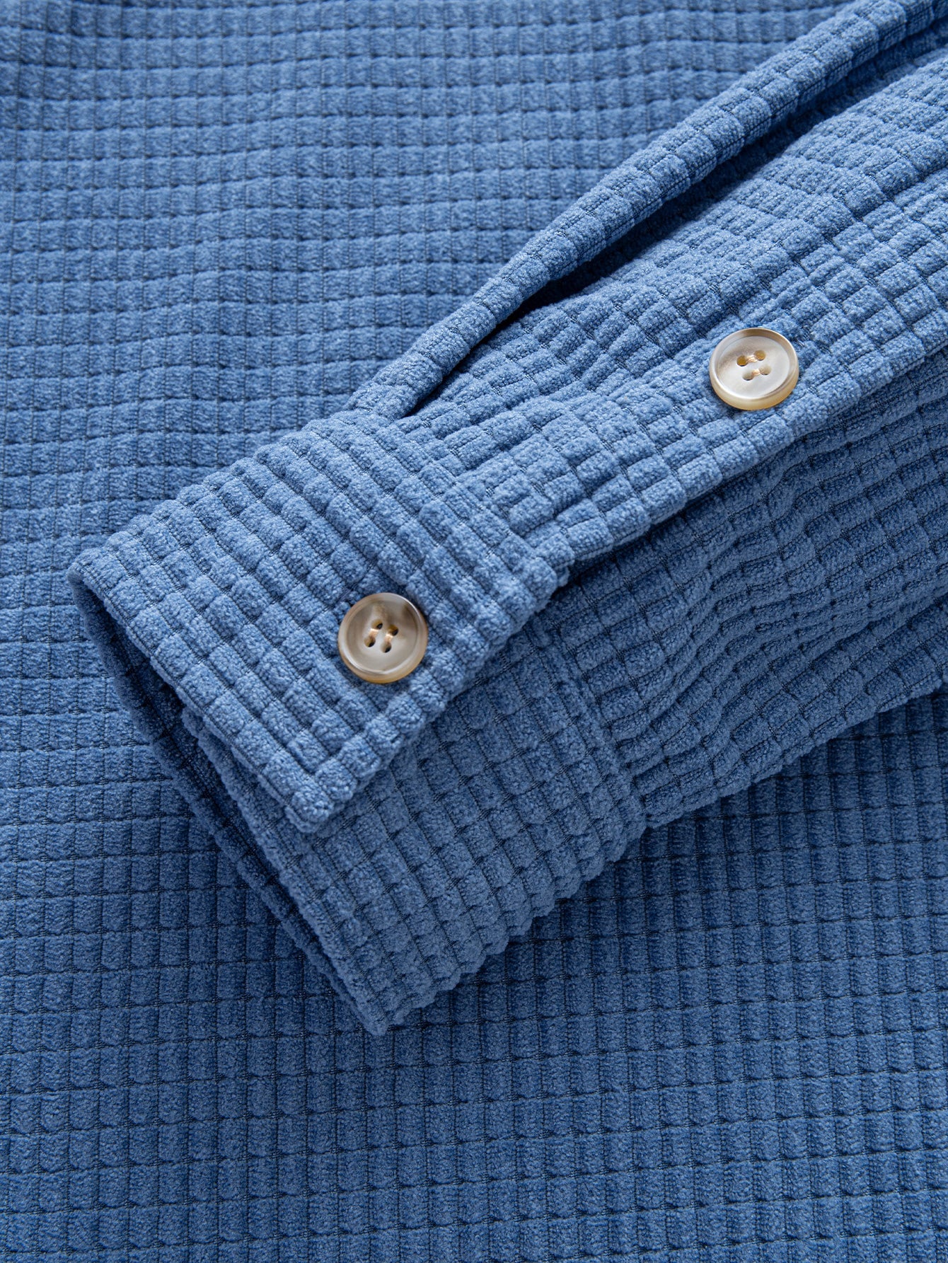 Langärmliges Waffel-Cord-Hemd mit Kontrastkapuze