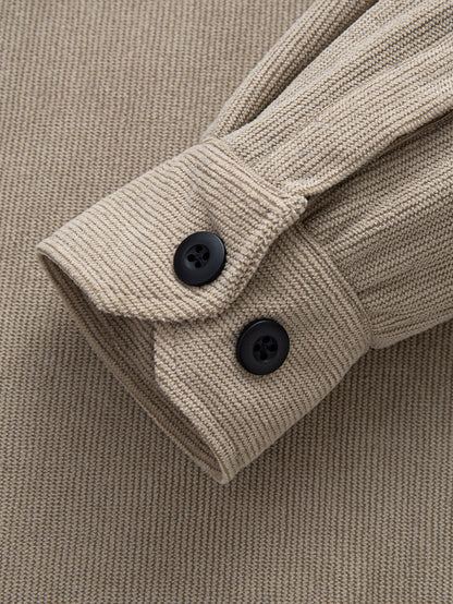 Teddy-Futter Cordhemd mit langen Ärmeln