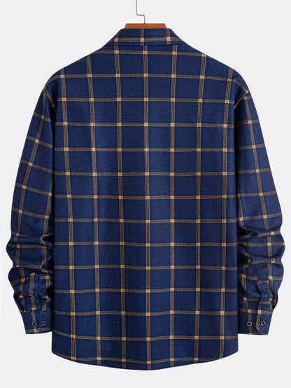 Flanell Fleece Gefüttertes Kariertes Hemd