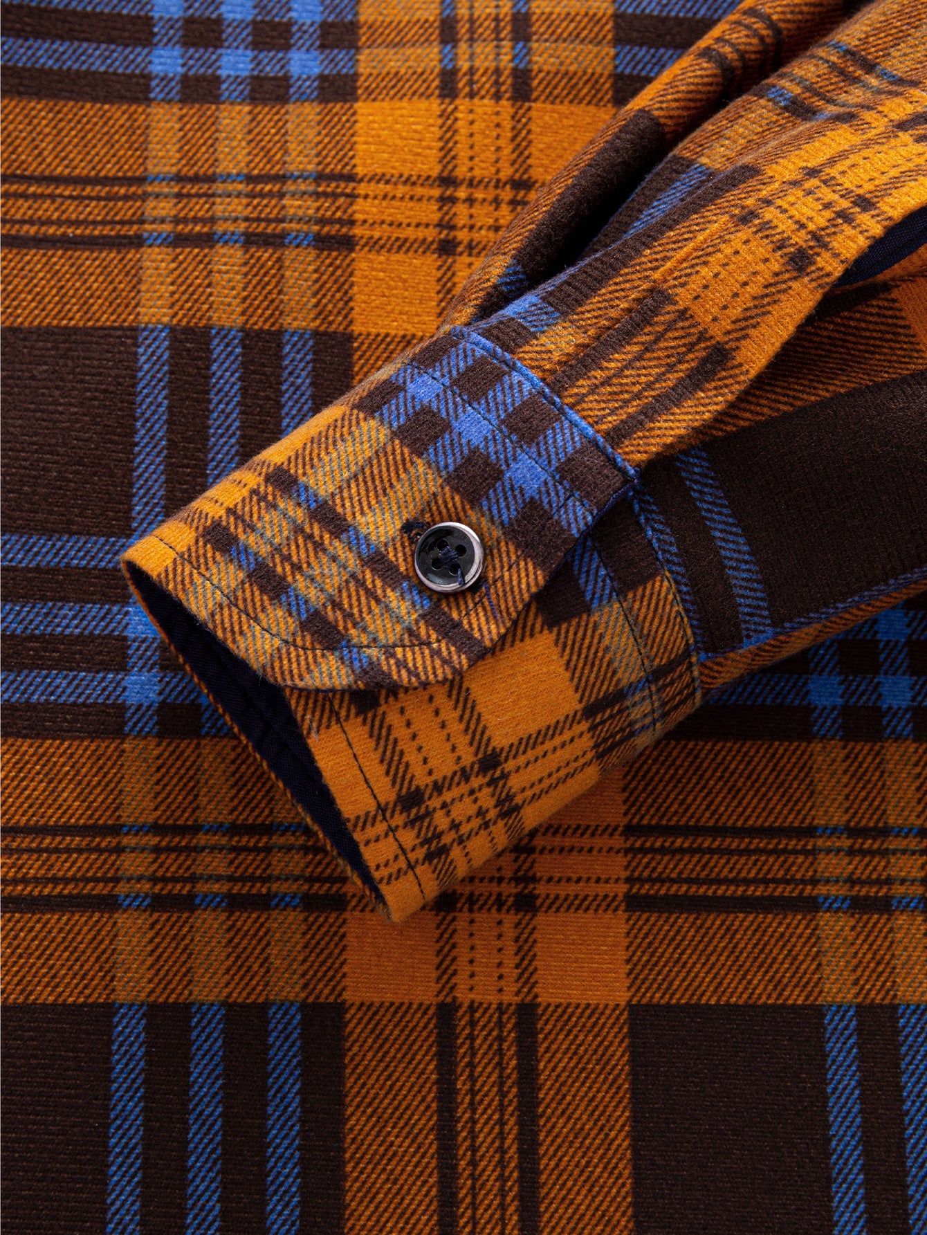 Karierter Flanell-Fleece Hemd mit Knöpfen und Futter