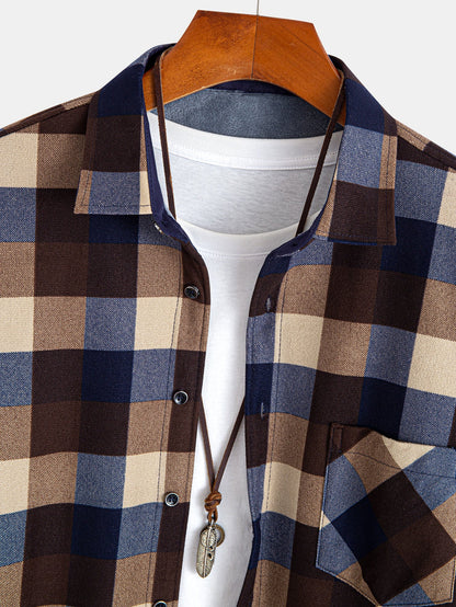 Karierter Flanell-Fleece Hemd mit Futter