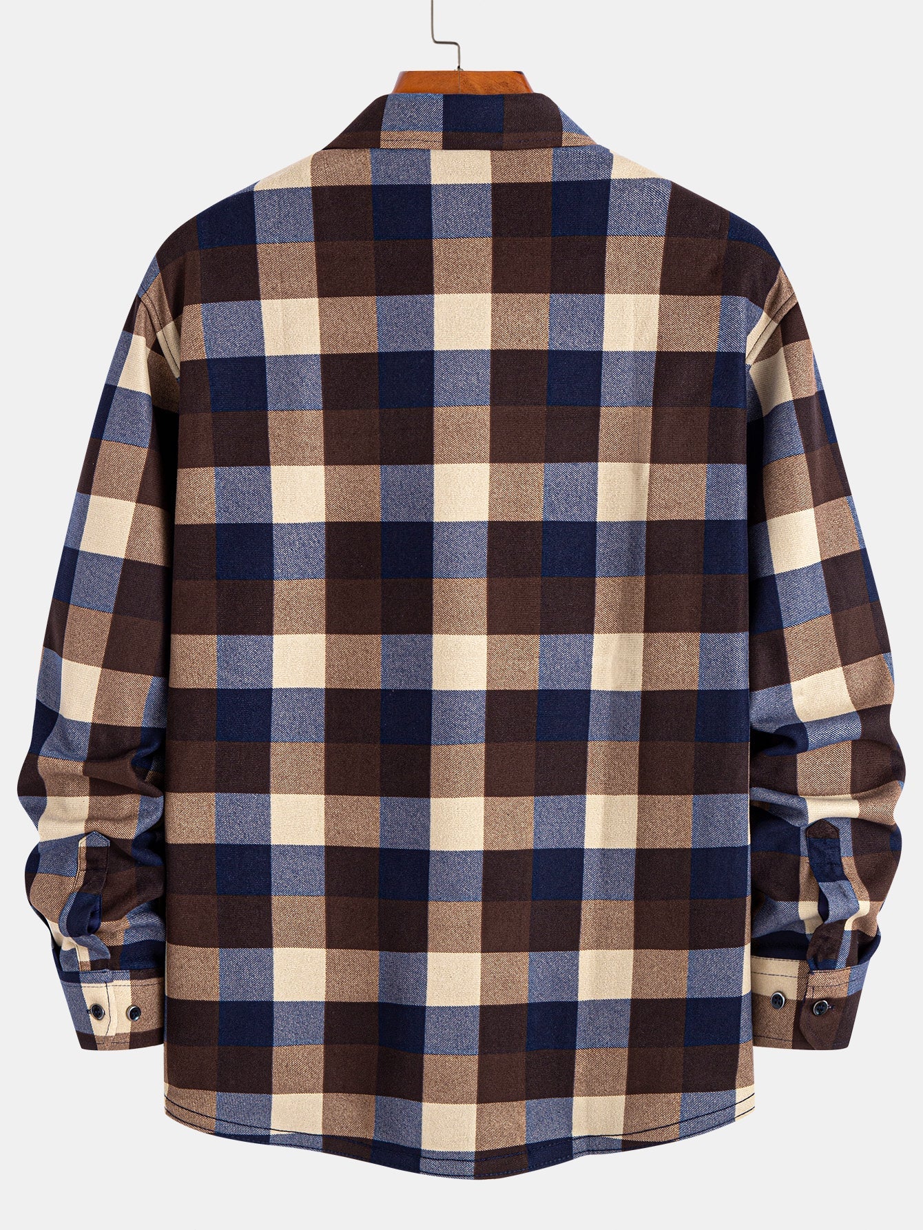 Karierter Flanell-Fleece Hemd mit Futter