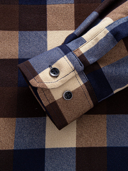 Karierter Flanell-Fleece Hemd mit Futter