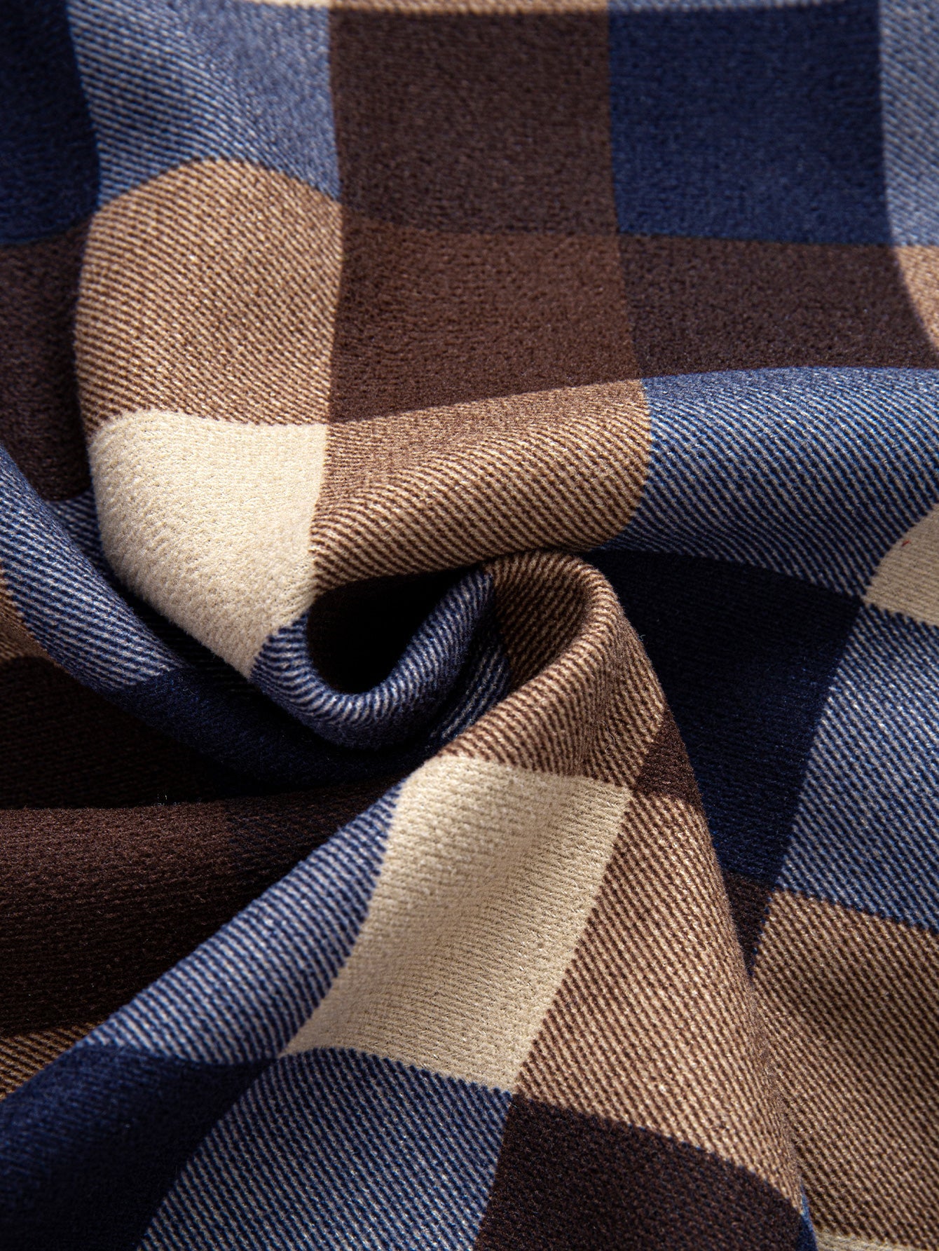 Karierter Flanell-Fleece Hemd mit Futter