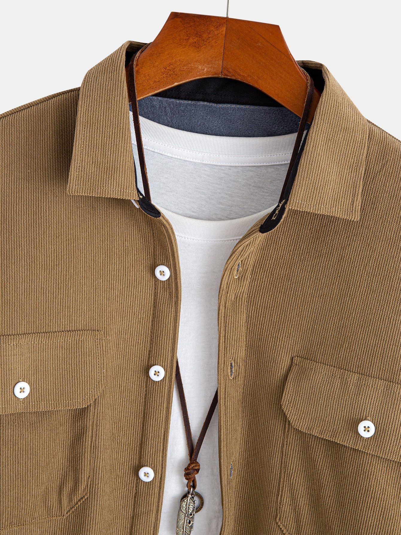 Plüschgefüttertes Cordhemd