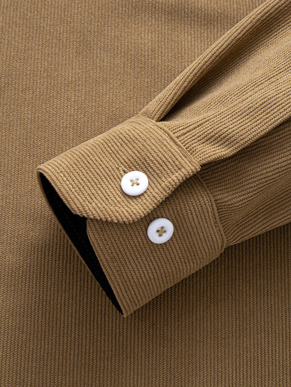 Plüschgefüttertes Kordhemd