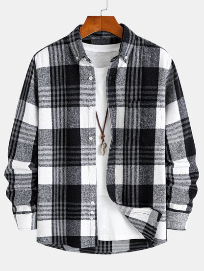 Flanell Karo Hemd mit Knöpfen