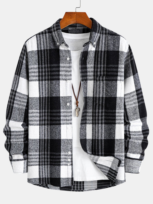 Flanell Karo Hemd mit Knöpfen