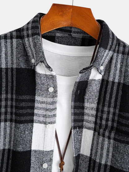Flanell Karo Hemd mit Knöpfen