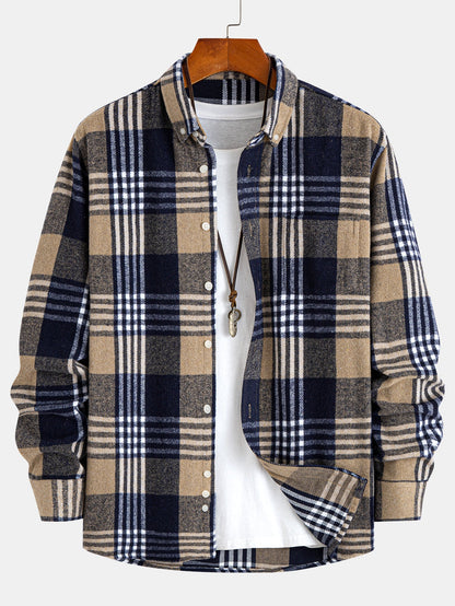 Flanell Karo Hemd mit Knöpfen