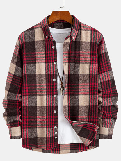 Flanell Karo Hemd mit Knöpfen