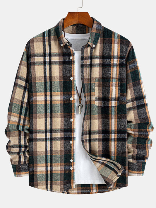 Flanell Karo Hemd mit Knöpfen
