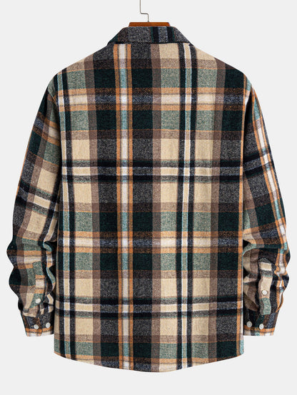 Karierter Flanellhemd mit Knöpfen