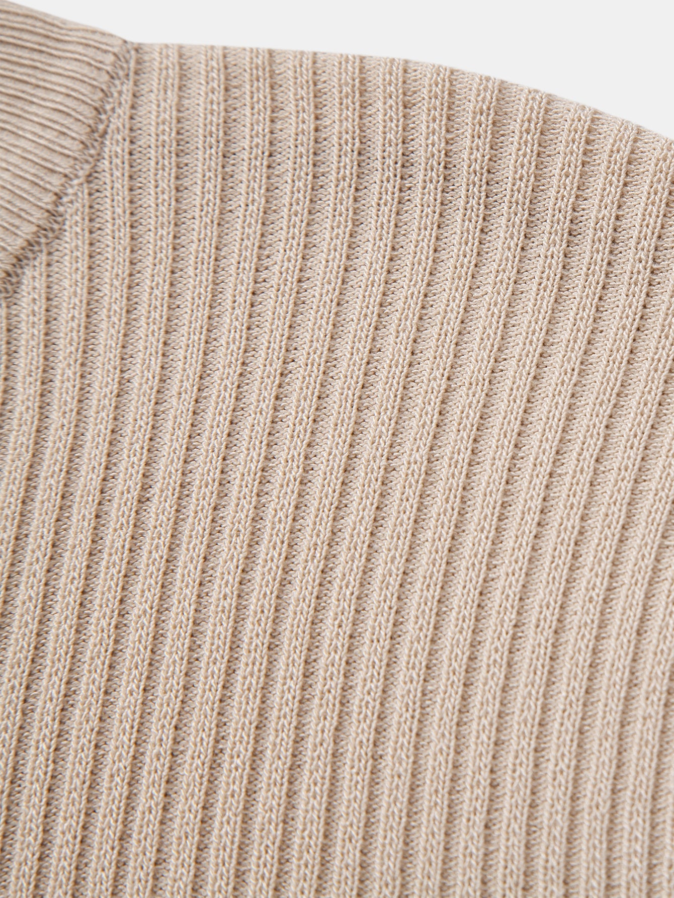 Rippstrick Rollkragen Pullover T-Shirt