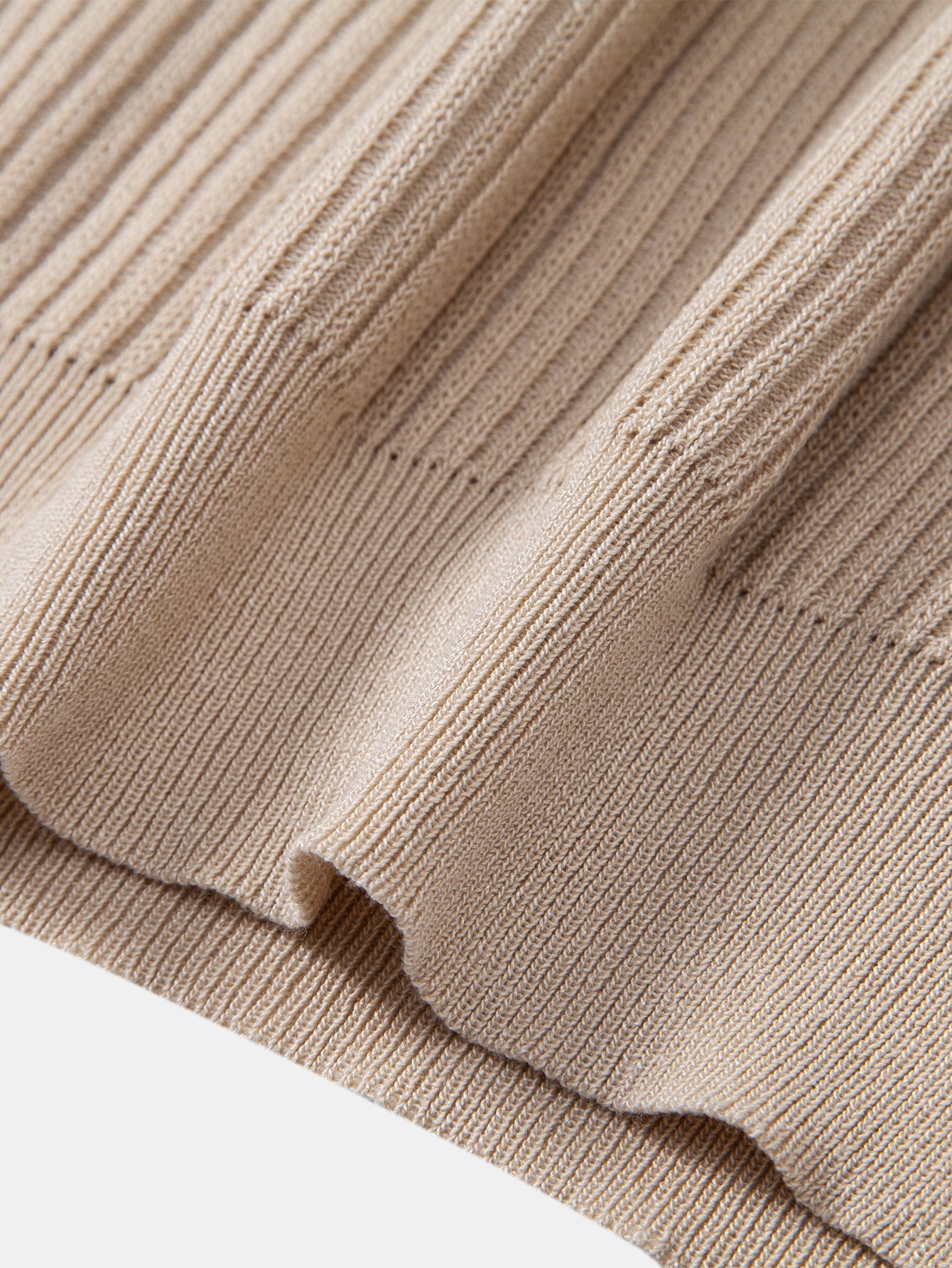 Rippstrick Rollkragen Pullover T-Shirt