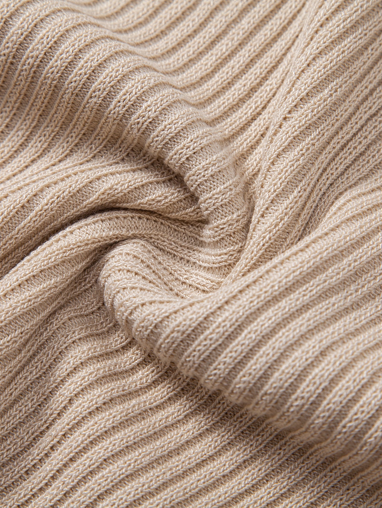 Rippstrick Rollkragen Pullover T-Shirt