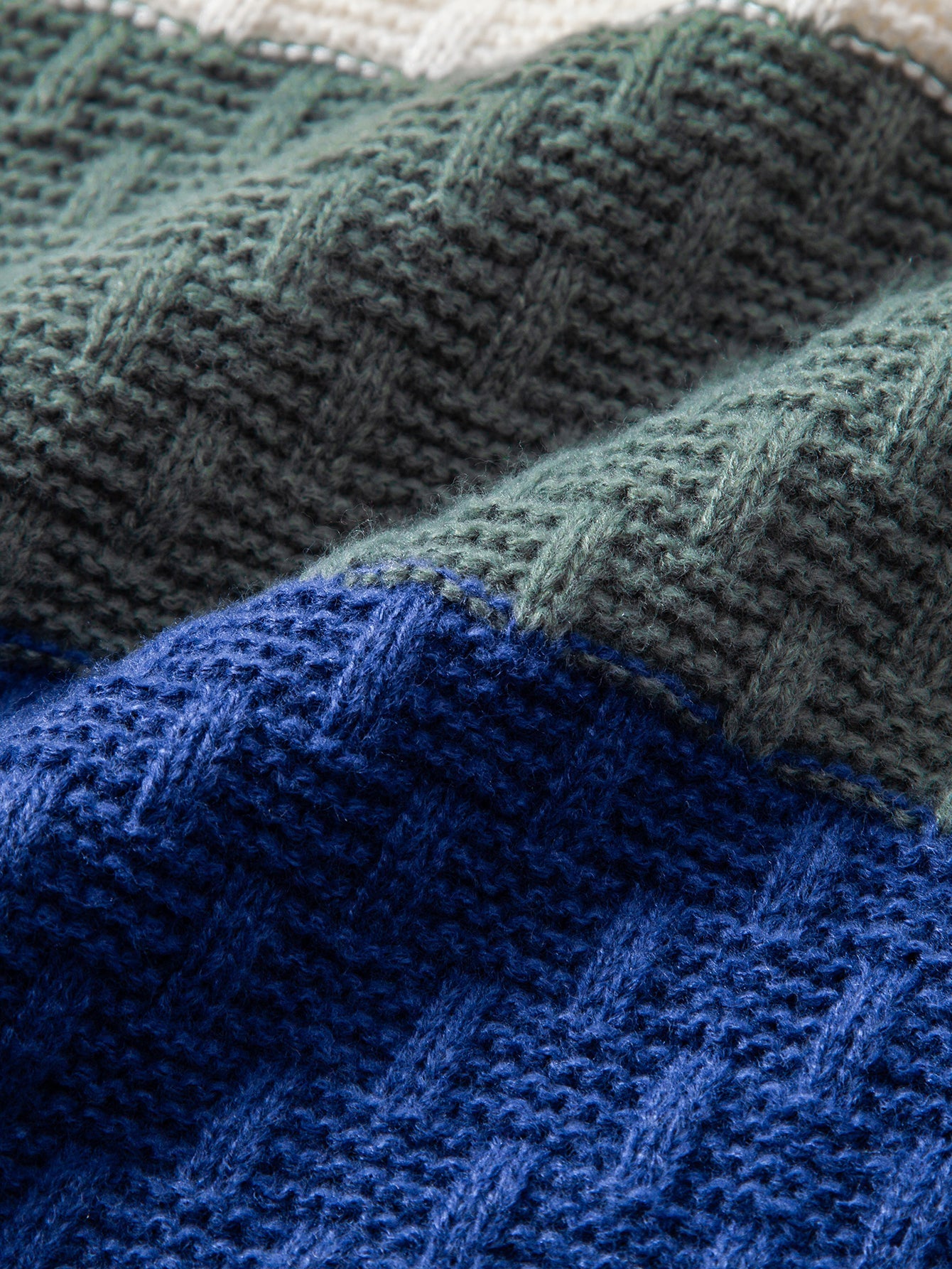 Farbblockierte Struktur Hoodie