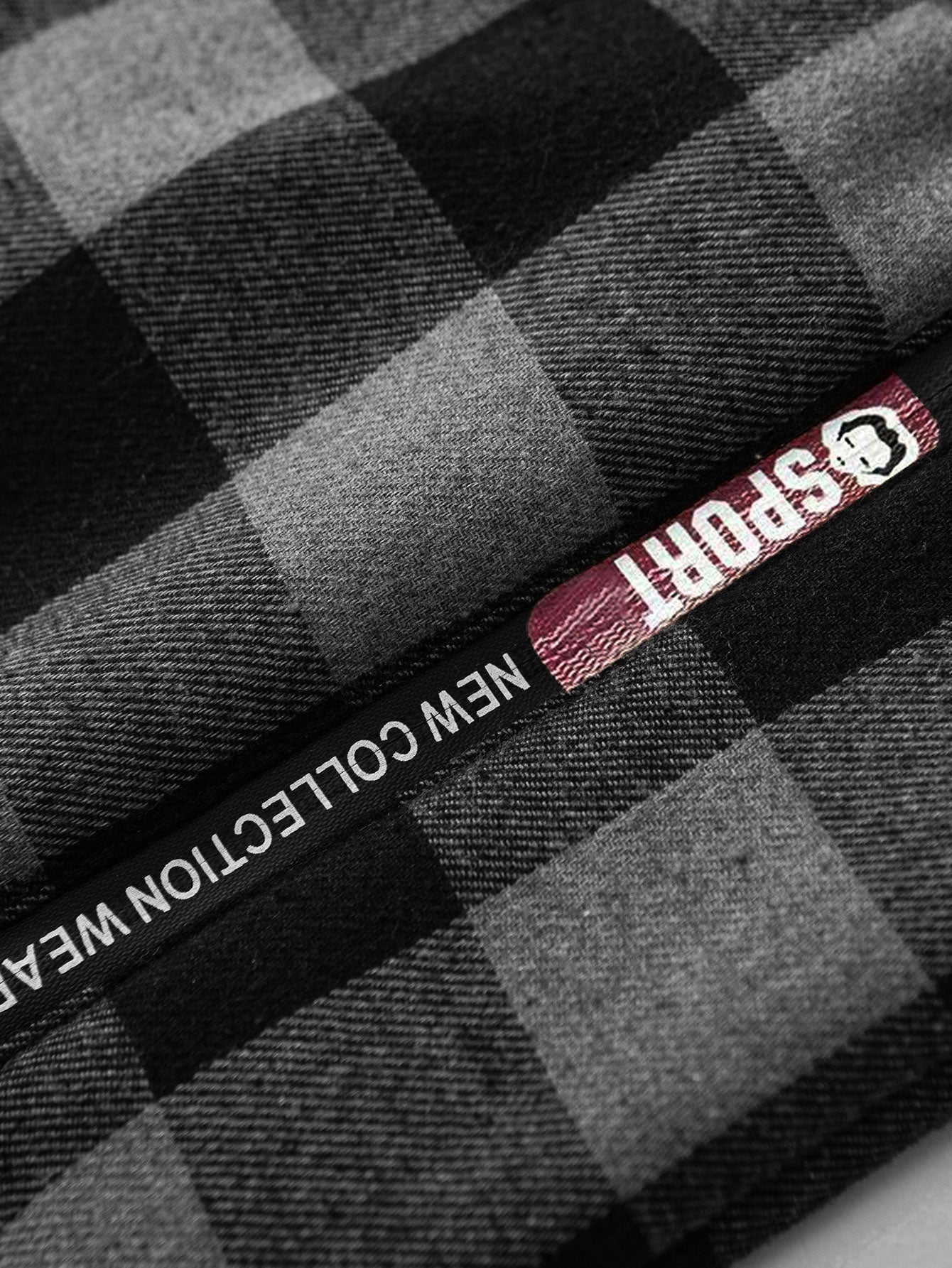 Teddygefütterter Flanell-Karo-Hoodie