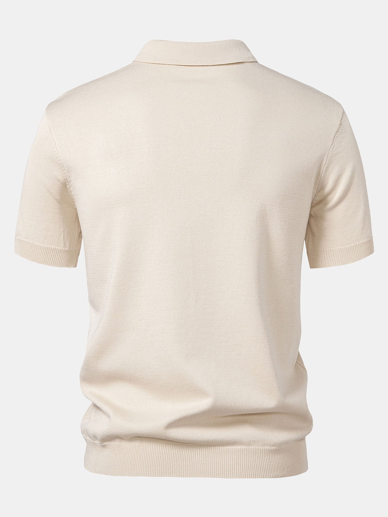 Gestreiftes Jacquard-Polo mit gerader, gerippter Hose