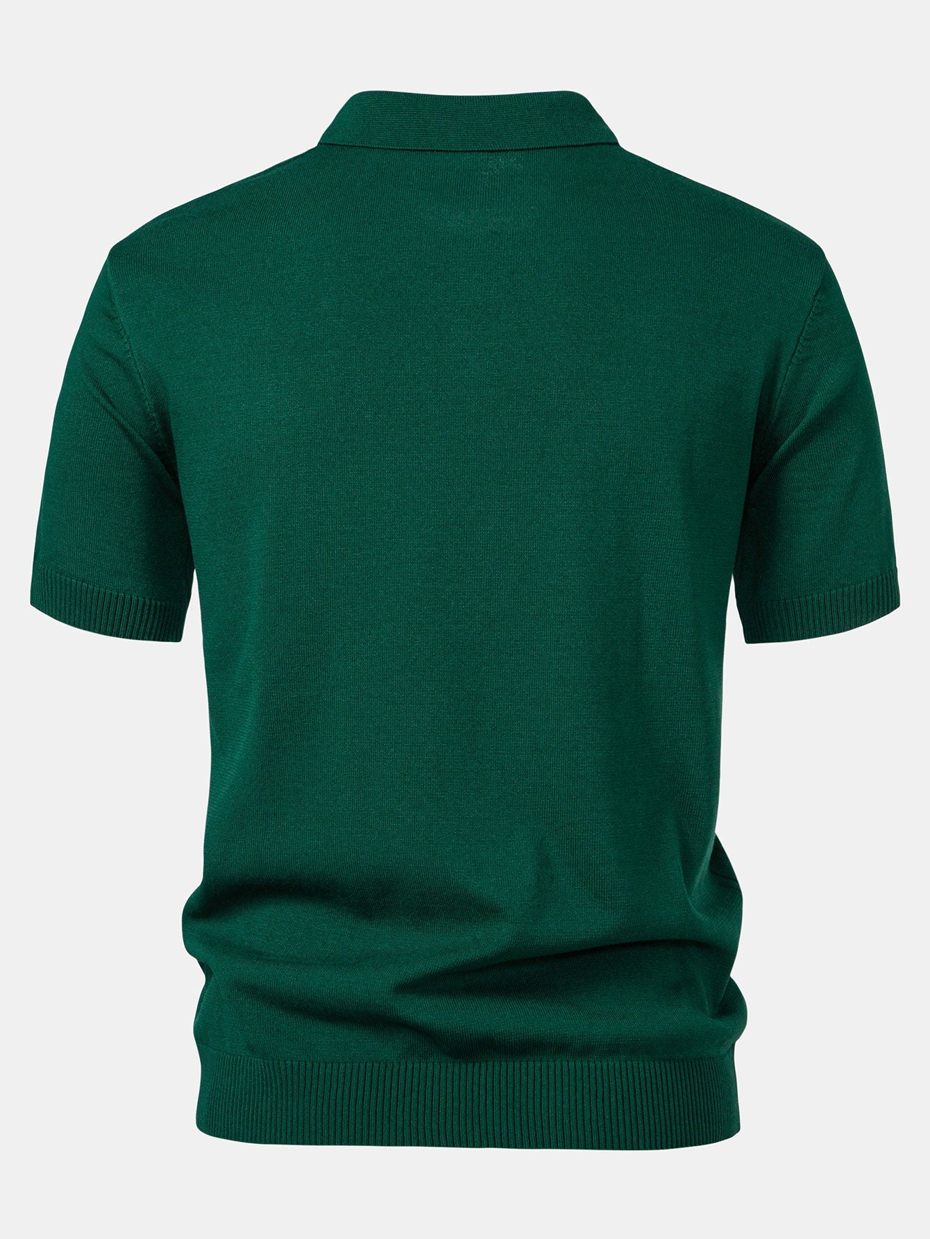 Gestreiftes Jacquard-Polo mit gerader, gerippter Hose