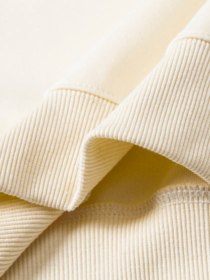 Relaxed Fit Contrast Polo Sweatshirt