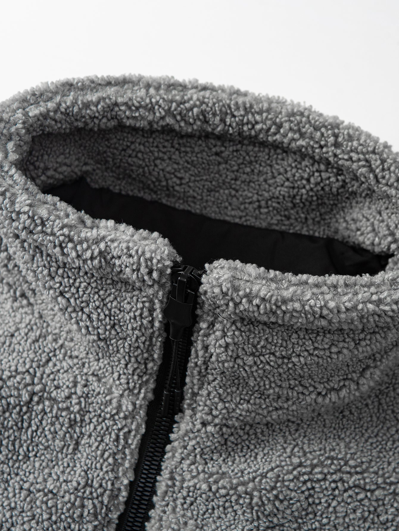 Farbblock Teddy Reißverschlussjacke