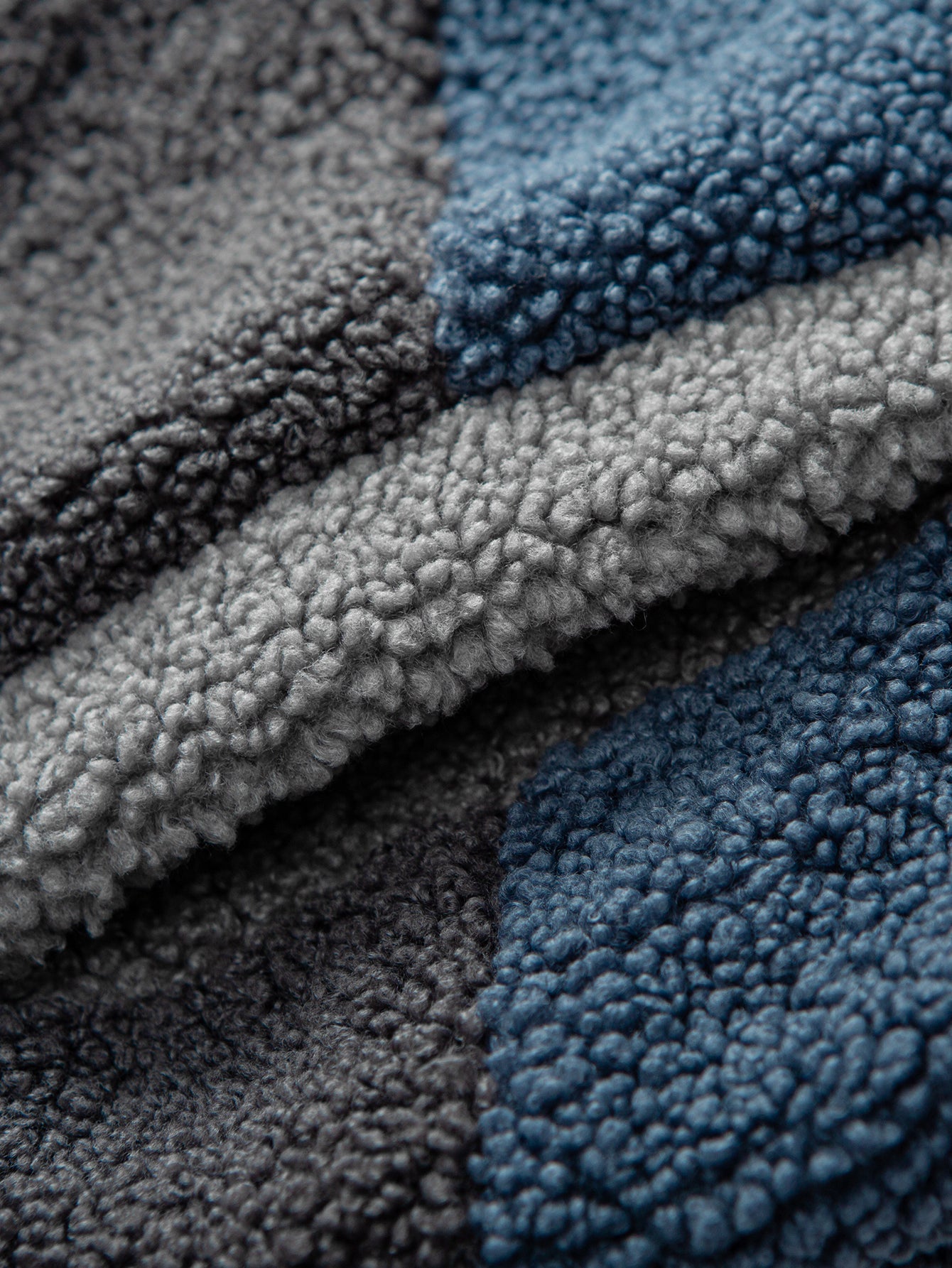 Farbblock Teddy Reißverschlussjacke