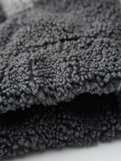 Farbblock Teddy Reißverschlussjacke