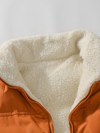 Reversible Teddy Puffer Coat