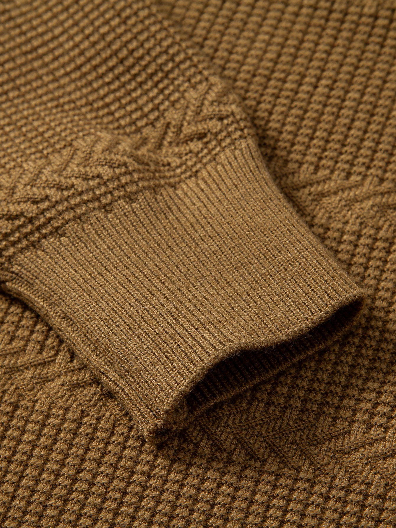 Geometrischer Jacquard Rundhals Sweater