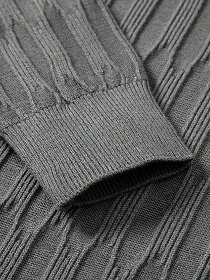 Gestreifter Rundhals-Pullover