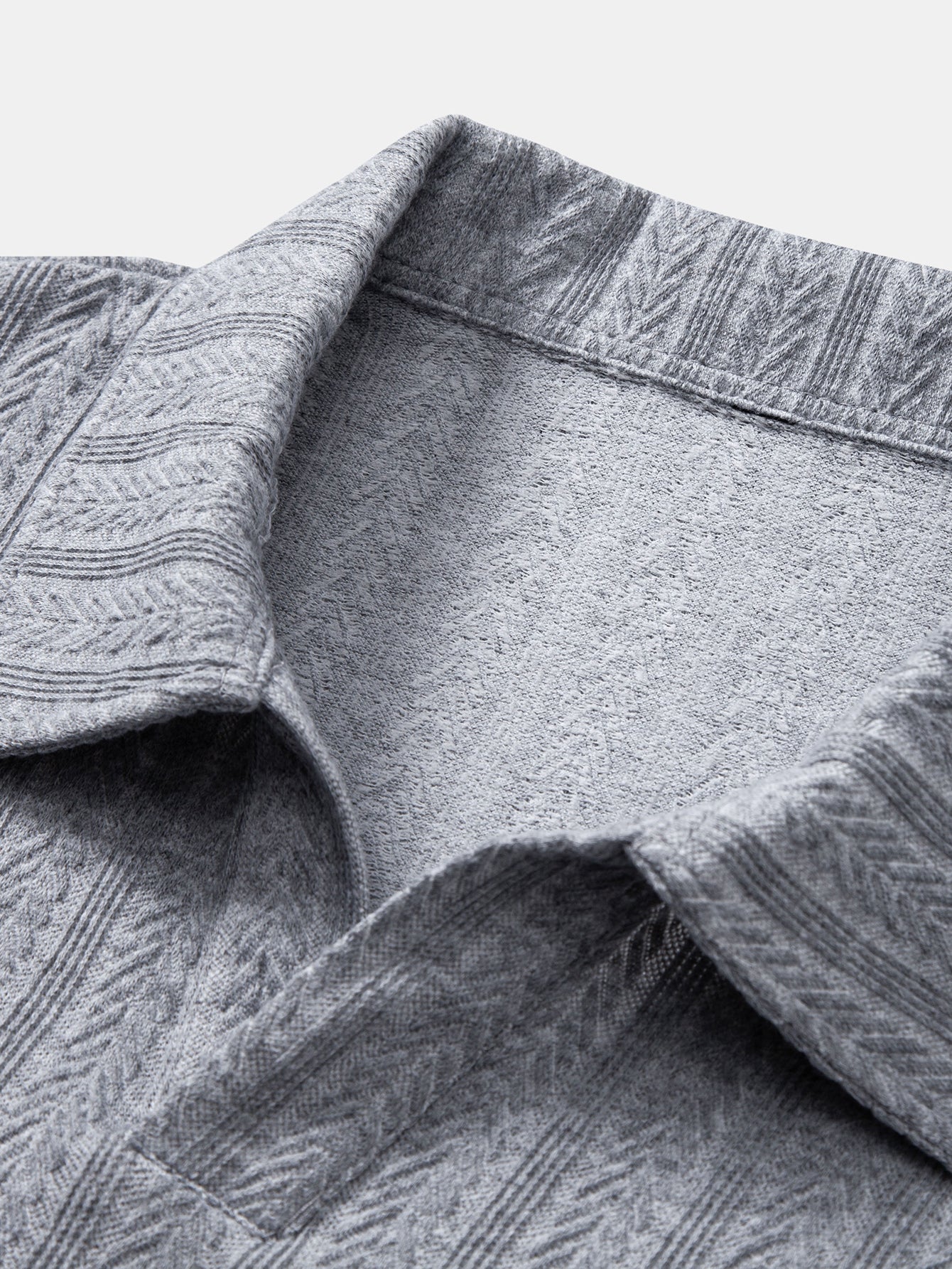 Langarm Weizenähren Jacquard Poloshirts Shirt