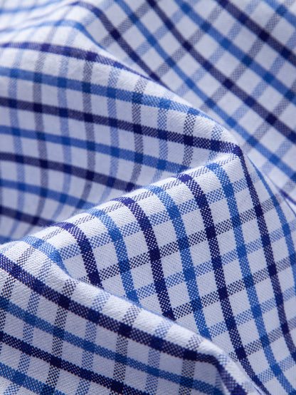 Cowboy Stickerei Baumwolle Kariertes Hemd mit Knöpfen