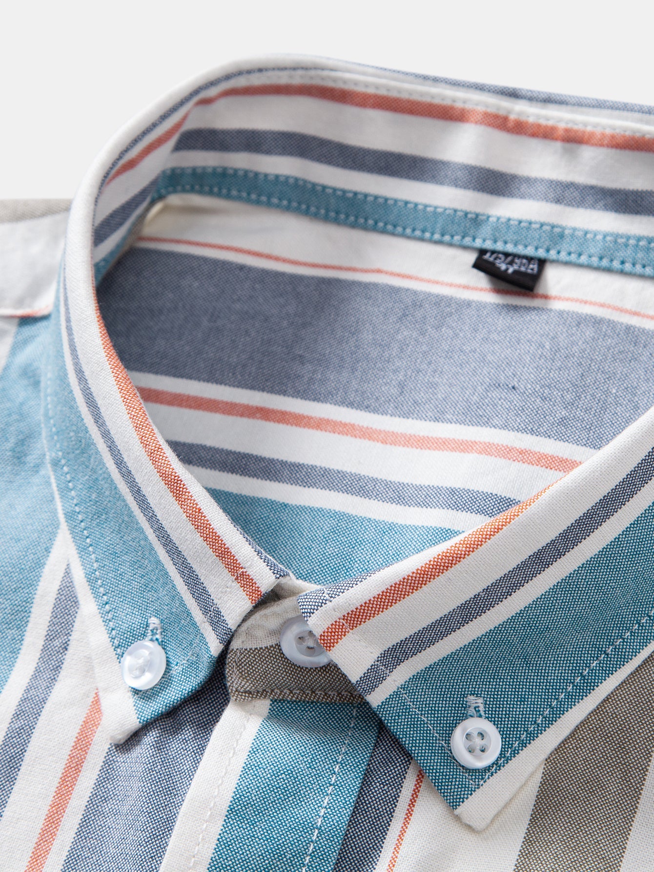 Gestreiftes Cowboy-Hemd aus Baumwolle mit Knöpfen