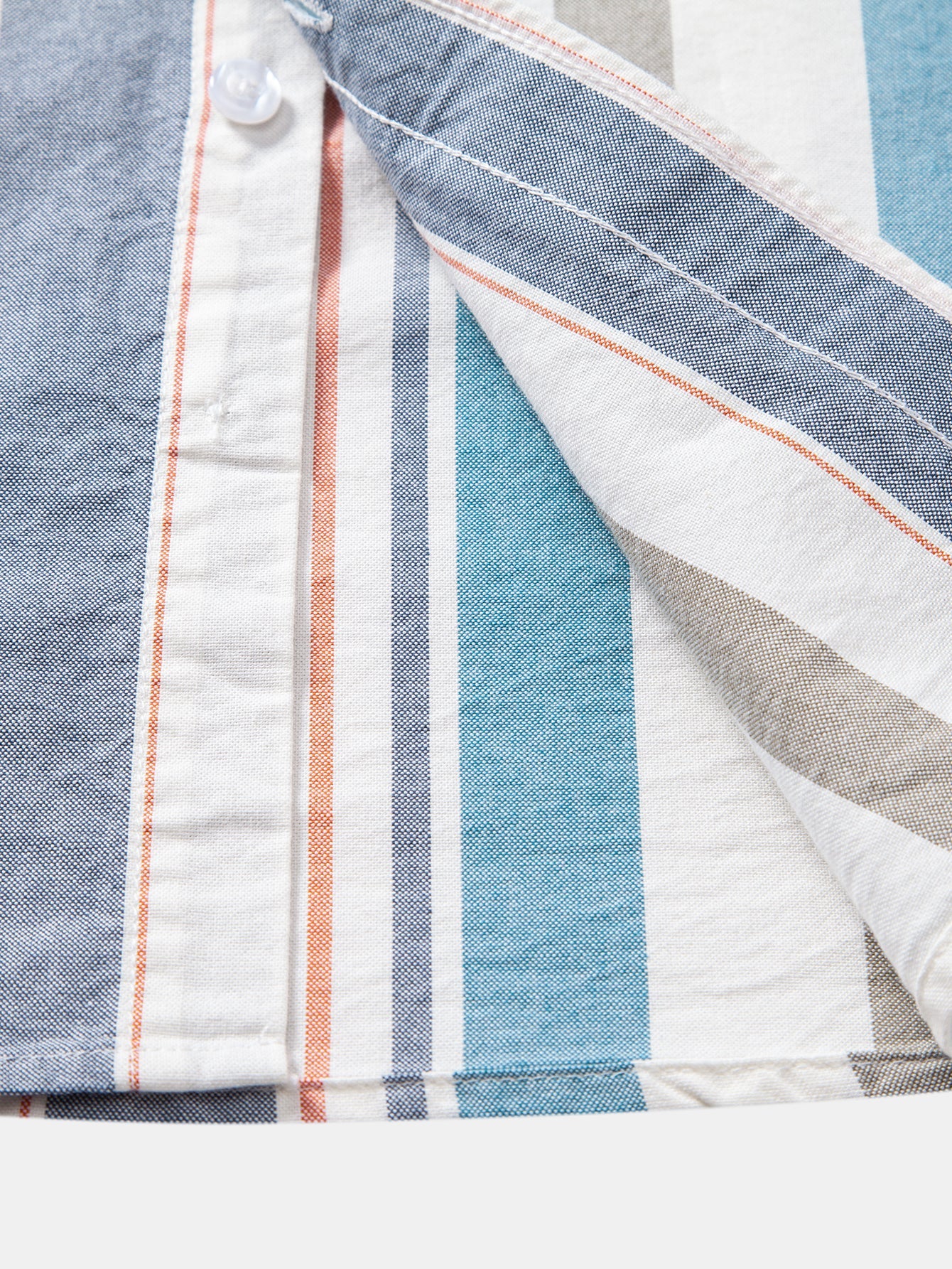 Cowboy Stickerei Baumwolle Gestreiftes Hemd mit Knöpfen