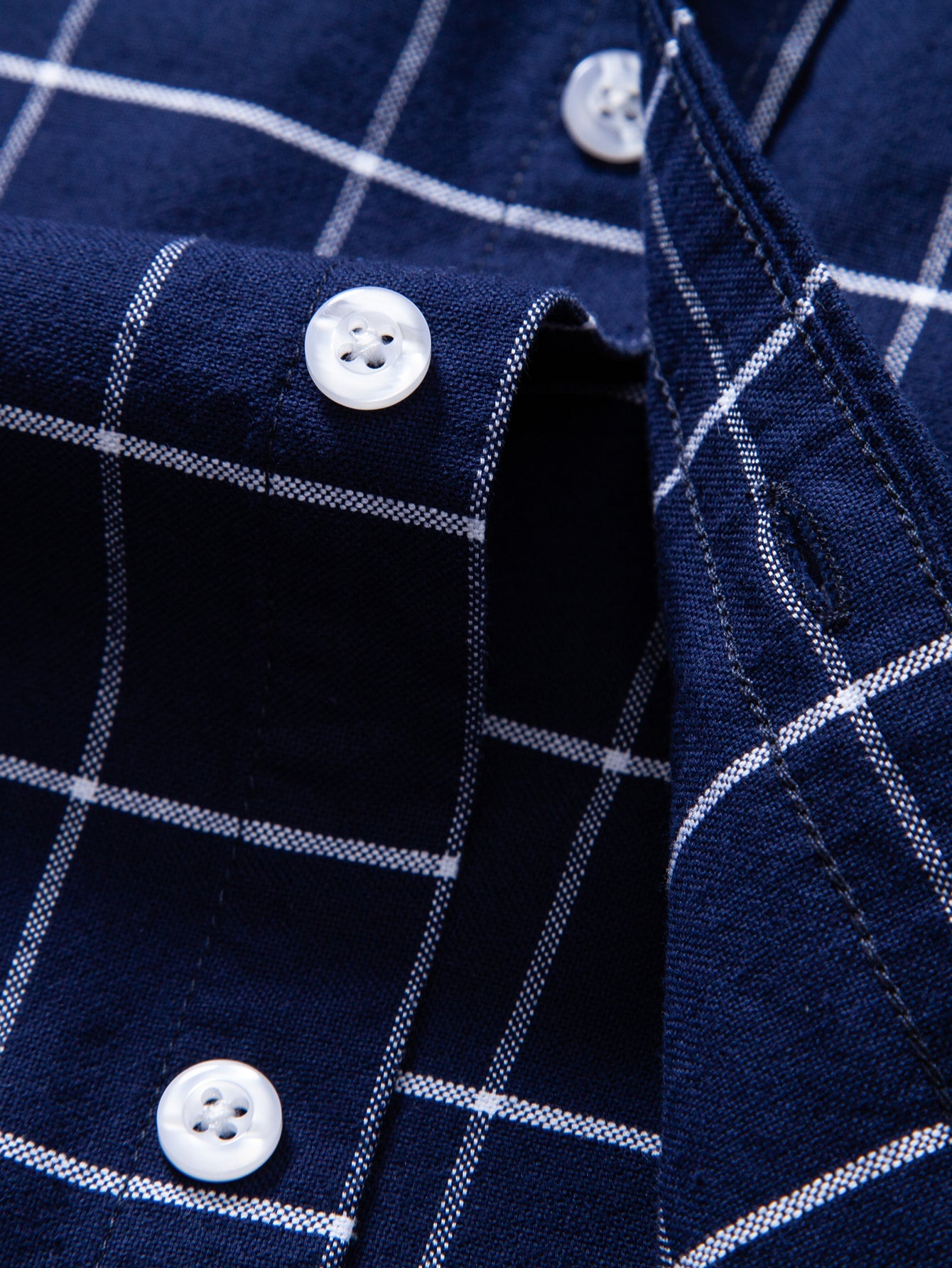 Cowboy Stickerei Baumwolle Kariertes Hemd mit Knöpfen