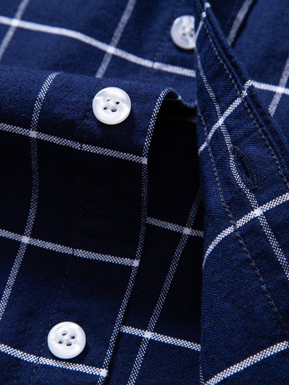 Cowboy Stickerei Baumwolle Kariertes Hemd mit Knöpfen