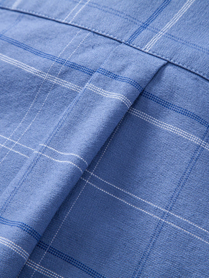 Baumwolle Cowboy Stickerei Kariertes Hemd mit Knöpfen