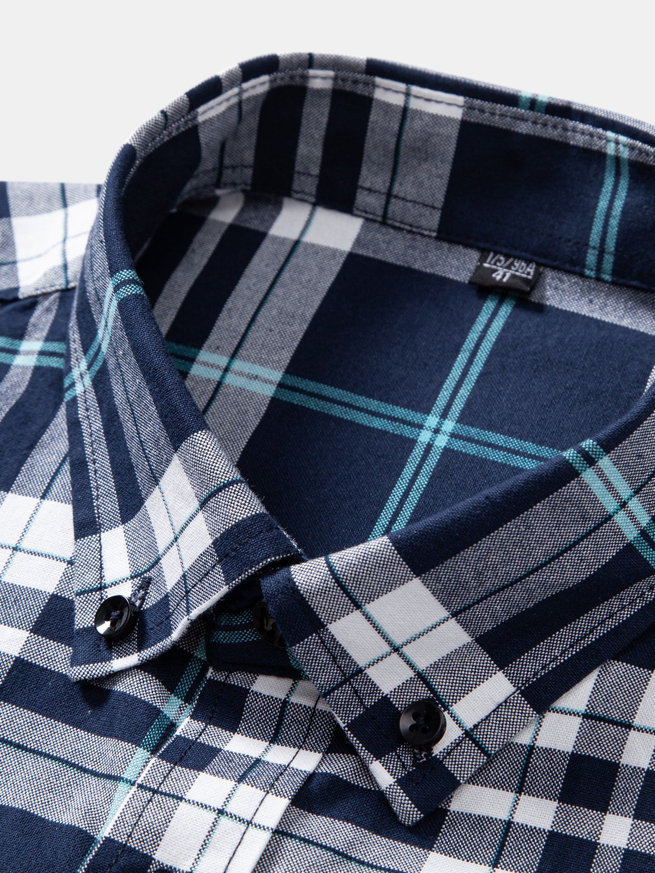 Gesticktes Cowboy-Hemd aus Baumwolle mit Karomuster und Knöpfen